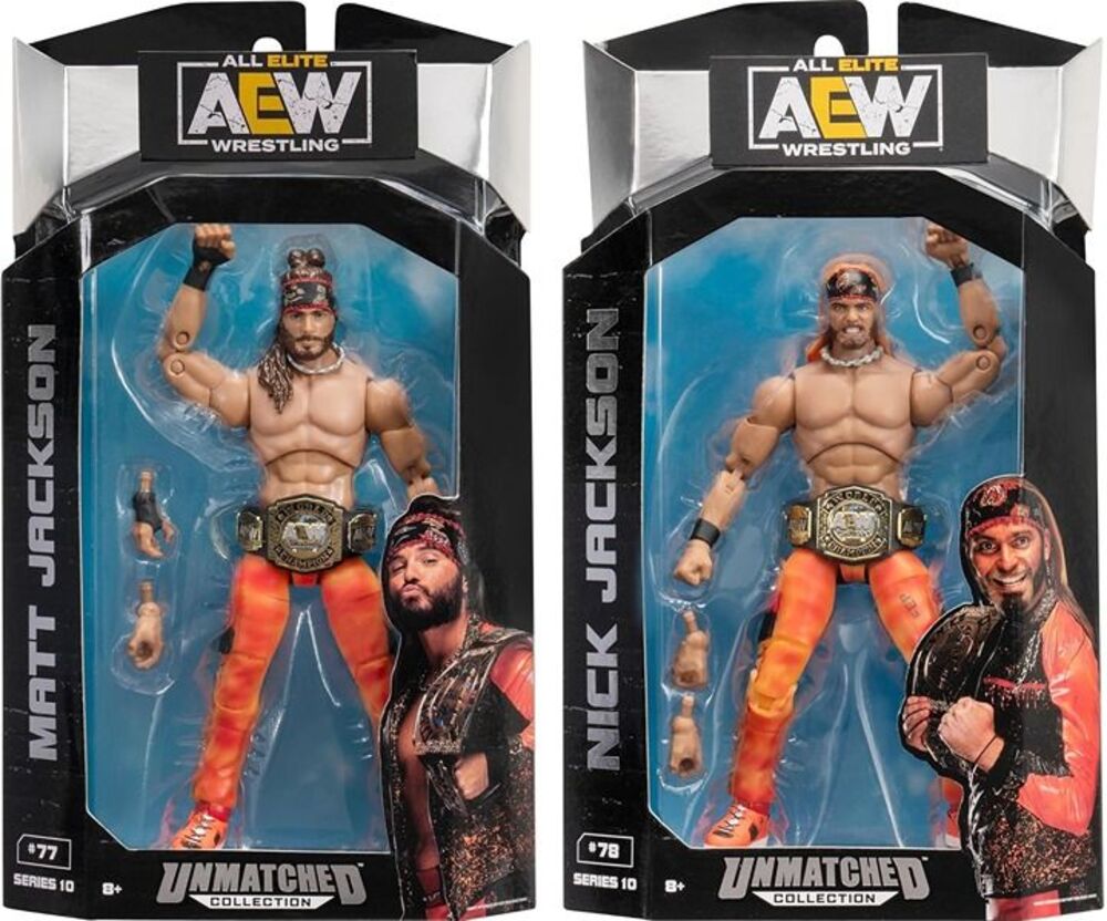 AEW Unmatched Collection Series 10 Nick & Matt Jackson 2 Set Figures - (#77-#78)